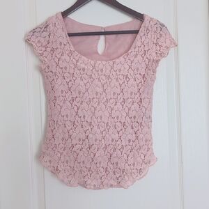 Baby pink Light lace top lined sz xsmall